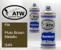 Preview: Kia, Pluto Brown Metallic, G4N: 400ml Sprühdose + 400ml Klarlack - Set, von ATW Autoteile West.